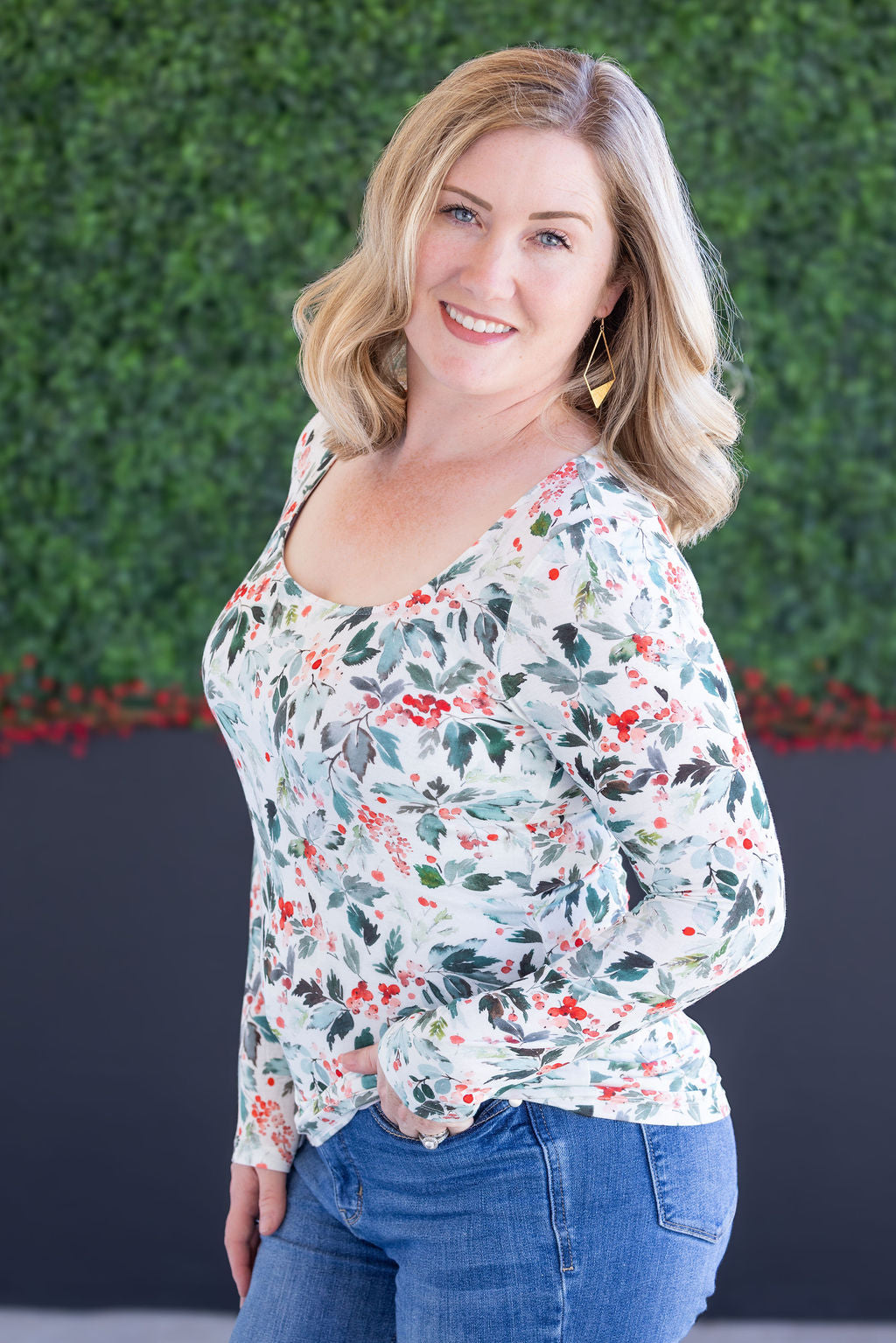 Alyssa Long Sleeve Top - Winter Berry